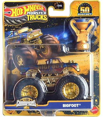 Amazon.com: Hot Wheels Monster Trucks Bigfoot 50th Anniversary